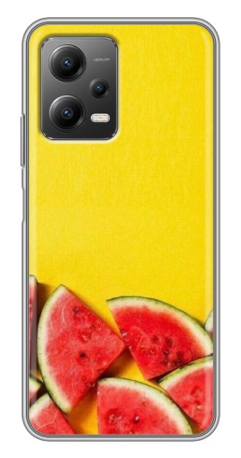 Силиконовый чехол с изображением "Арбузики на желтом" для Xiaomi POCO X5 (5G)