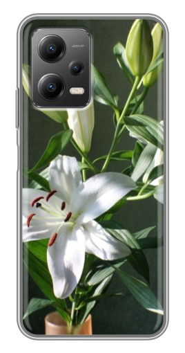 Чехол с картинкой "Белые лилии" для Xiaomi POCO X5 (5G)