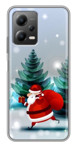 Чехол с принтом "Дед Мороз с подарком" для Xiaomi POCO X5 (5G)