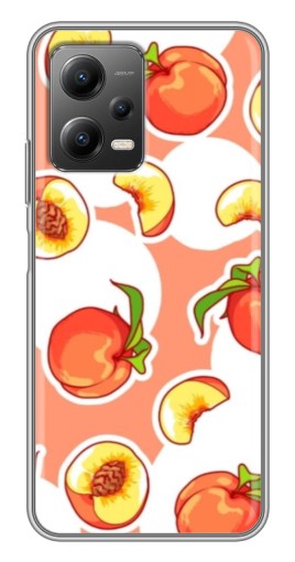 Чехол с принтом "Дольки персиков" для Xiaomi POCO X5 (5G)