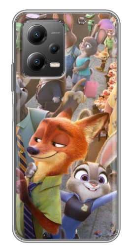 Чехол с картинкой "Герои Зверополис" для Xiaomi POCO X5 (5G)