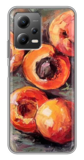 Чехол с печатью "Картина персики" для Xiaomi POCO X5 (5G)