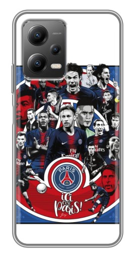 Чехол с картинкой "Команда PSG" для Xiaomi POCO X5 (5G)