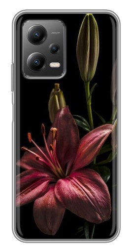 Чехол с картинкой "Красная лилия " для Xiaomi POCO X5 (5G)