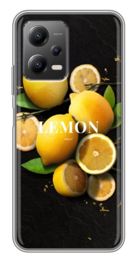 Чехол с печатью "Лимон на черном" для Xiaomi POCO X5 (5G)
