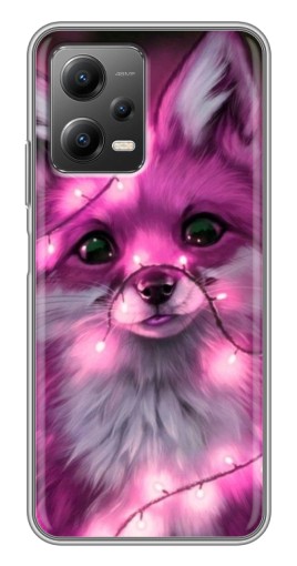 Чехол с картинкой "Лисичка розовая" для Xiaomi POCO X5 (5G)