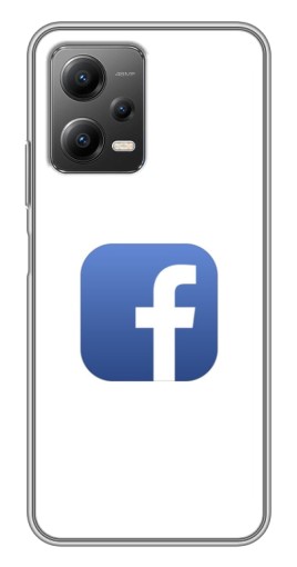 Силиконовый чехол с изображением "Лого Фейсбук" для Xiaomi POCO X5 (5G)