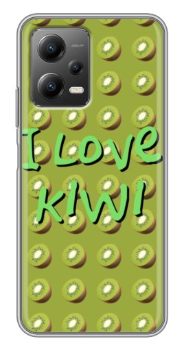 Силиконовый чехол с изображением "Love Kiwi" для Xiaomi POCO X5 (5G)