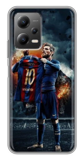 Чехол с печатью "Месси с футболкой" для Xiaomi POCO X5 (5G)