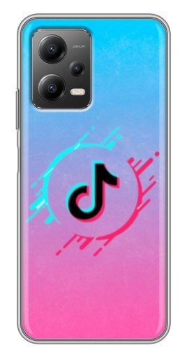 Силиконовый чехол с изображением "Нота ТикТок" для Xiaomi POCO X5 (5G)