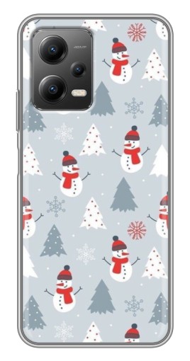 Чехол с принтом "Новогодний фон" для Xiaomi POCO X5 (5G)