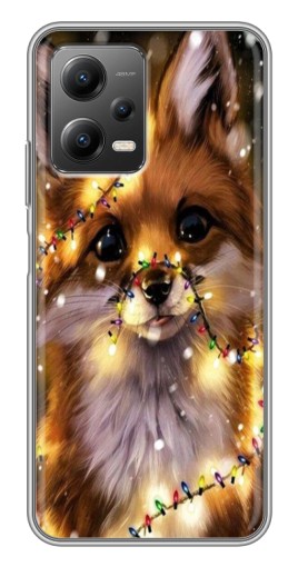 Чехол с принтом "Новогодний лесенок" для Xiaomi POCO X5 (5G)