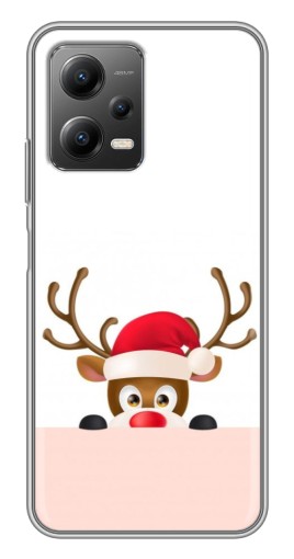 Силиконовый чехол с изображением "Олень в шапке" для Xiaomi POCO X5 (5G)