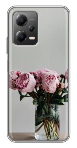 Чехол с принтом "Пионы в вазе" для Xiaomi POCO X5 (5G)
