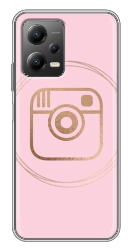 Силиконовый чехол с изображением "розовый инстаграм" для Xiaomi POCO X5 (5G)