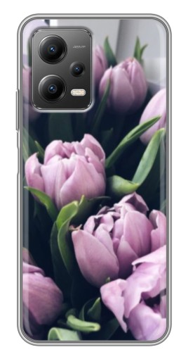 Силиконовый чехол с изображением "Сиреневые тюльпаны" для Xiaomi POCO X5 (5G)