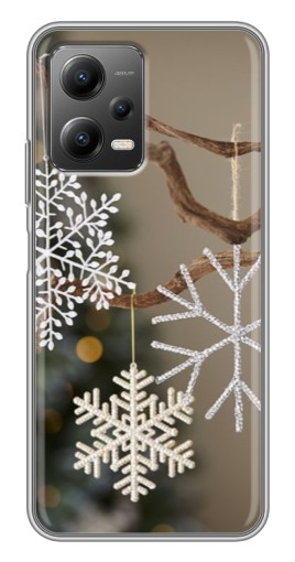 Чехол с печатью "Снежинки на ветке" для Xiaomi POCO X5 (5G)