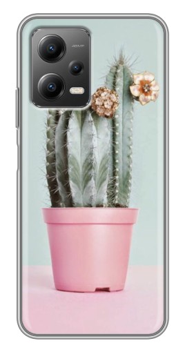 Чехол с картинкой "Цветущий кактус" для Xiaomi POCO X5 (5G)