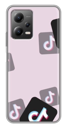 Чехол с картинкой "Значки ТикоТока" для Xiaomi POCO X5 (5G)