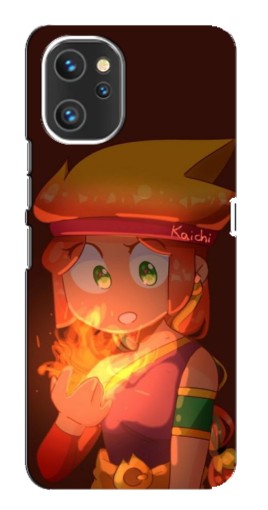 Силиконовый чехол с изображением "Amber с огнем" для Umidigi A13