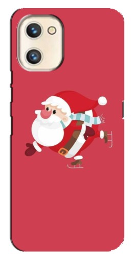 Чехол с принтом "Дед Мороз на коньках" для Umidigi A13s