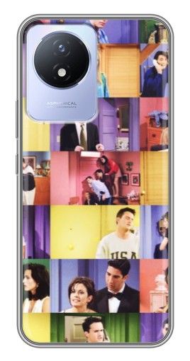 Чехол с принтом "Актеры Друзья" для Vivo Y02