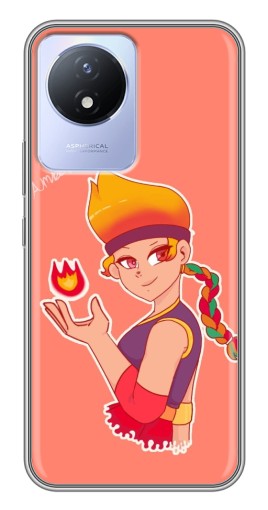 Силиконовый чехол с изображением "Amber с огоньком" для Vivo Y02