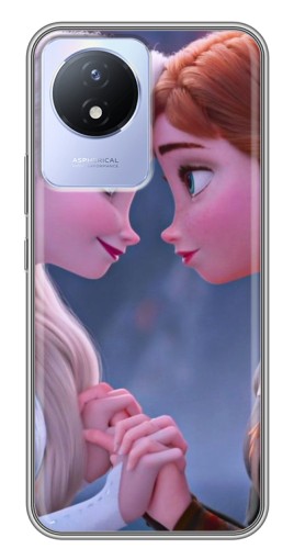 Силиконовый чехол с изображением "Анна и Ельза" для Vivo Y02
