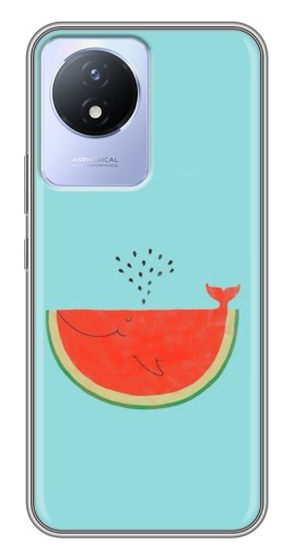 Силиконовый чехол с изображением "Арбуз кит" для Vivo Y02