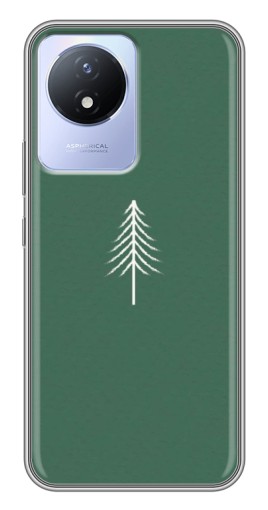 Силиконовый чехол с изображением "Белая елка" для Vivo Y02