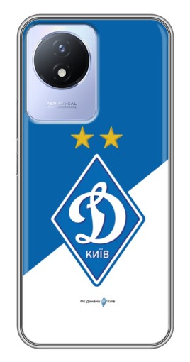 Чехол с картинкой "Бело-синий Динамо" для Vivo Y02
