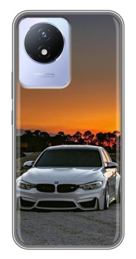 Чехол с принтом "BMW белая" для Vivo Y02