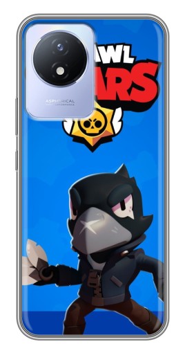 Силиконовый чехол с изображением "Боевой Crow" для Vivo Y02