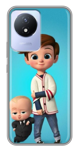 Чехол с печатью "Boss and Boy" для Vivo Y02