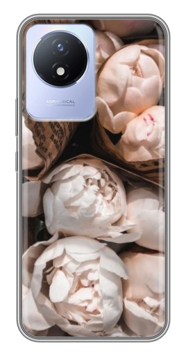 Чехол с принтом "Букет пионов" для Vivo Y02
