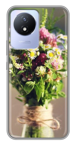 Чехол с картинкой "Букет полевых цветов" для Vivo Y02