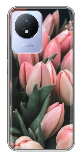 Чехол с печатью "Букет тюльпанов" для Vivo Y02