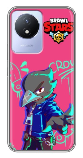 Силиконовый чехол с изображением "Crow Asassin" для Vivo Y02