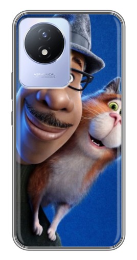 Чехол с картинкой "Джо и кот" для Vivo Y02