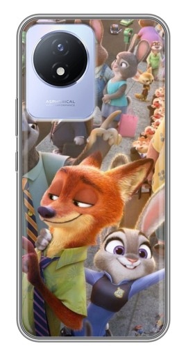 Чехол с печатью "Герои Зверополис" для Vivo Y02