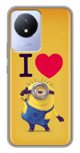Силиконовый чехол с изображением "I Love Minion" для Vivo Y02