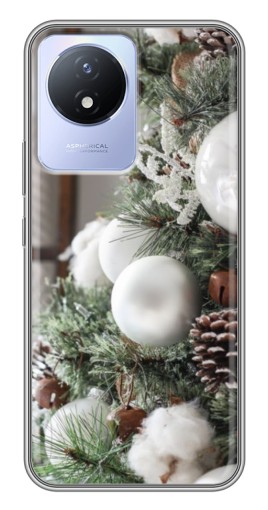 Силиконовый чехол с изображением "Игрушки на елке" для Vivo Y02