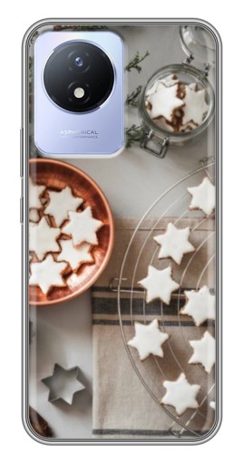 Чехол с картинкой "Имбирные звездочки" для Vivo Y02
