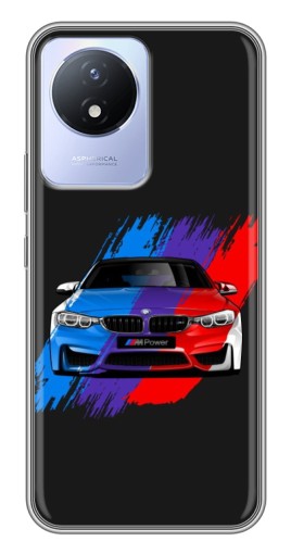 Чехол с принтом "Красочный BMW" для Vivo Y02