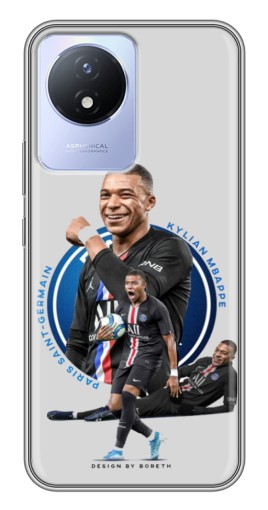 Силиконовый чехол с изображением "Kylian Mbappe" для Vivo Y02