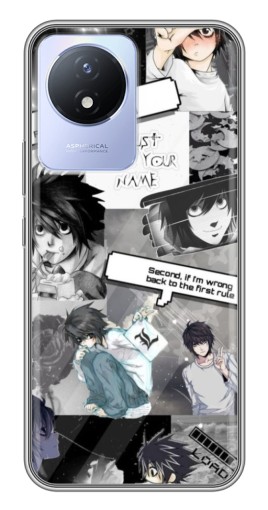 Силиконовый чехол с изображением "L - Death note" для Vivo Y02