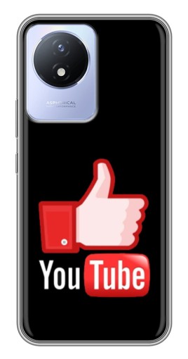 Чехол с печатью "Лайк YouTube" для Vivo Y02
