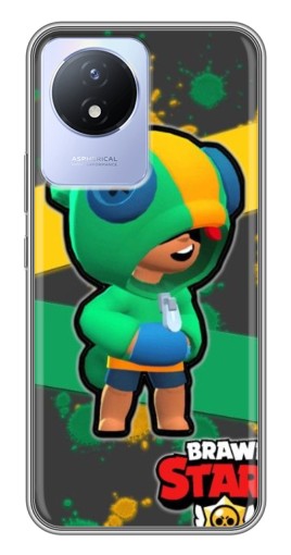 Силиконовый чехол с изображением "Leon Brawl Stars" для Vivo Y02