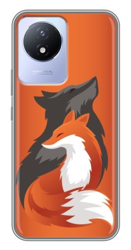 Чехол с принтом "Лиса ART" для Vivo Y02