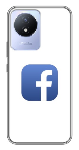 Чехол с картинкой "Лого Фейсбук" для Vivo Y02
